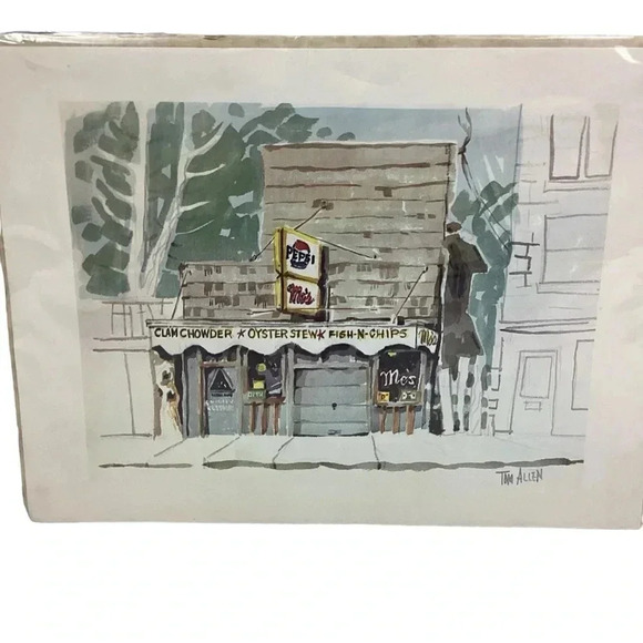 Vintage The Home of Mo's World Famous Clam Chowder print - Picture 1 of 5